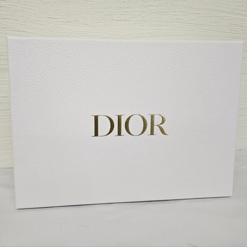 Christian Dior Nesting Storage Box with Stuffing in White and Gold NWOT